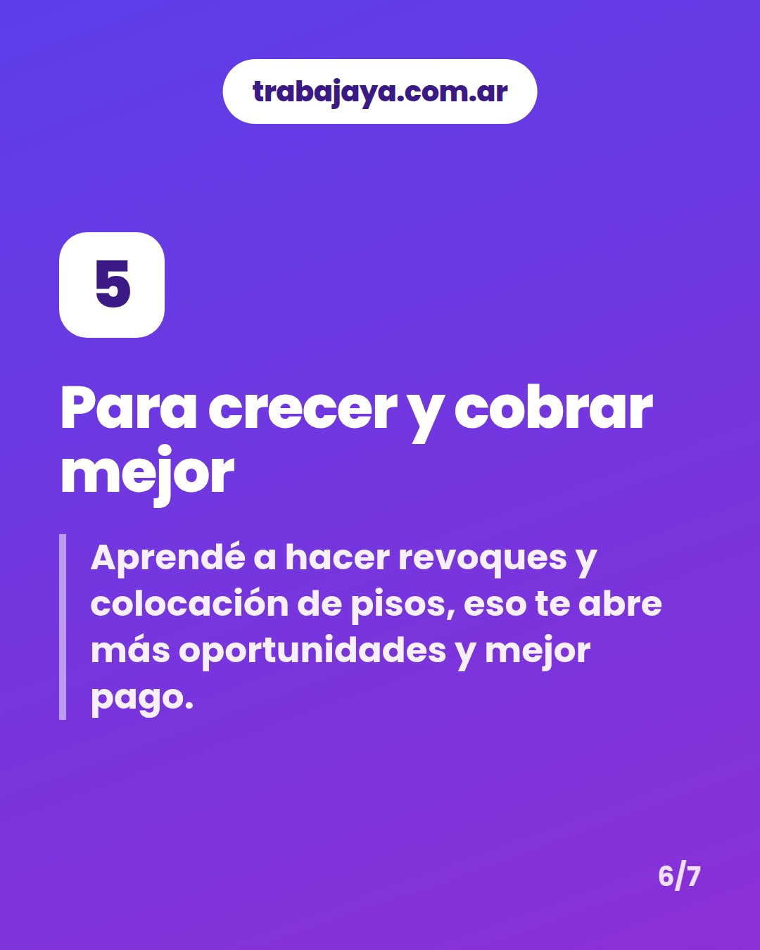 Cómo es trabajar de albañil: placa 6 de 7