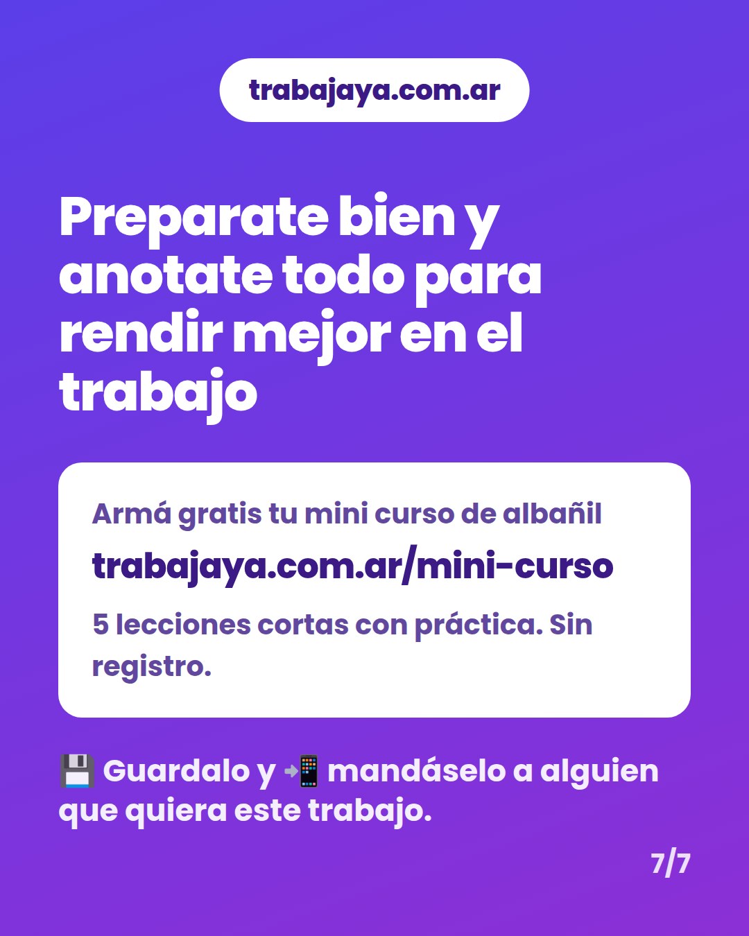Cómo es trabajar de albañil: placa 7 de 7