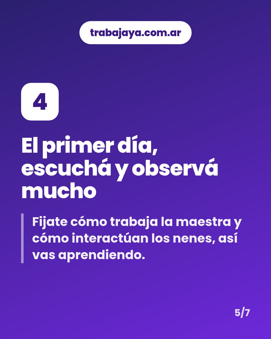 Cómo es trabajar de auxiliar de maestra jardinera: placa 5 de 7