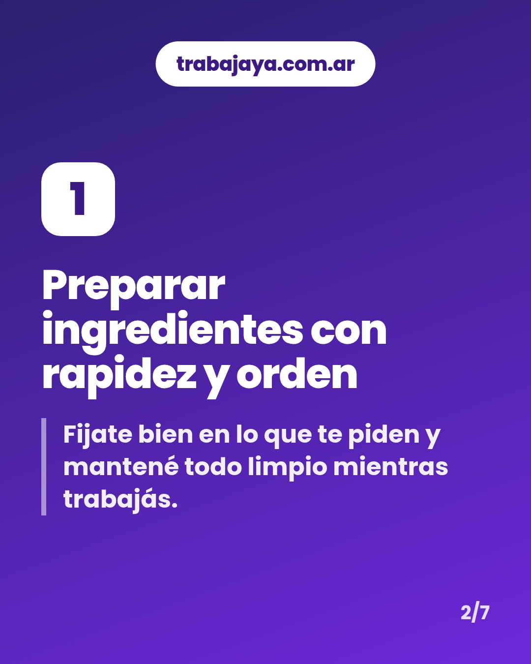 Cómo es trabajar de ayudante de cocina: placa 2 de 7