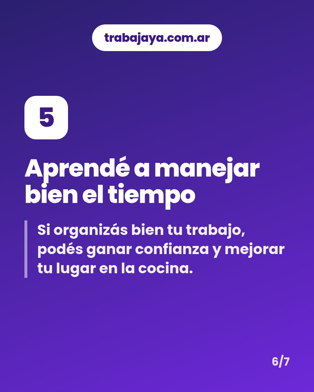 Cómo es trabajar de ayudante de cocina: placa 6 de 7
