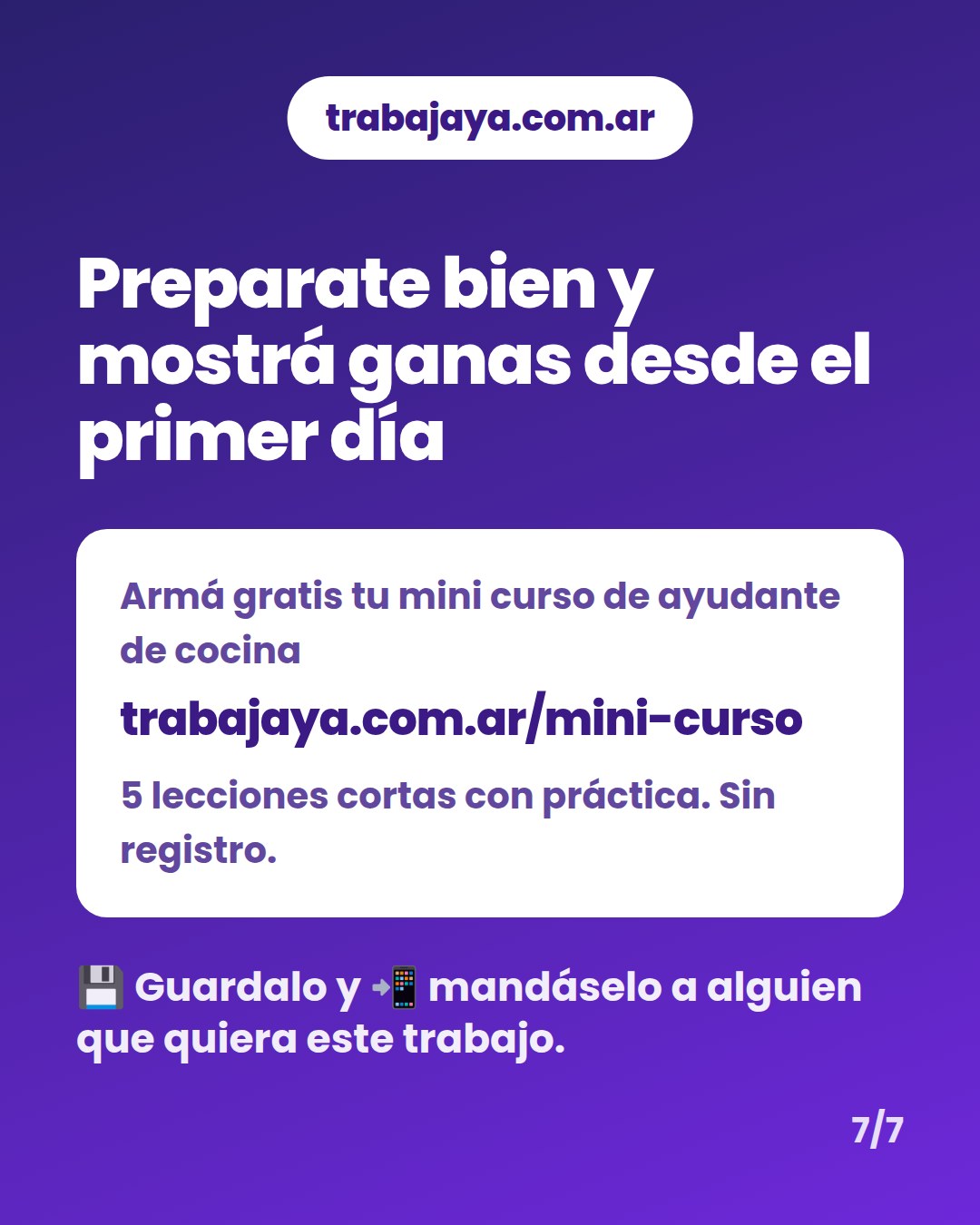 Cómo es trabajar de ayudante de cocina: placa 7 de 7