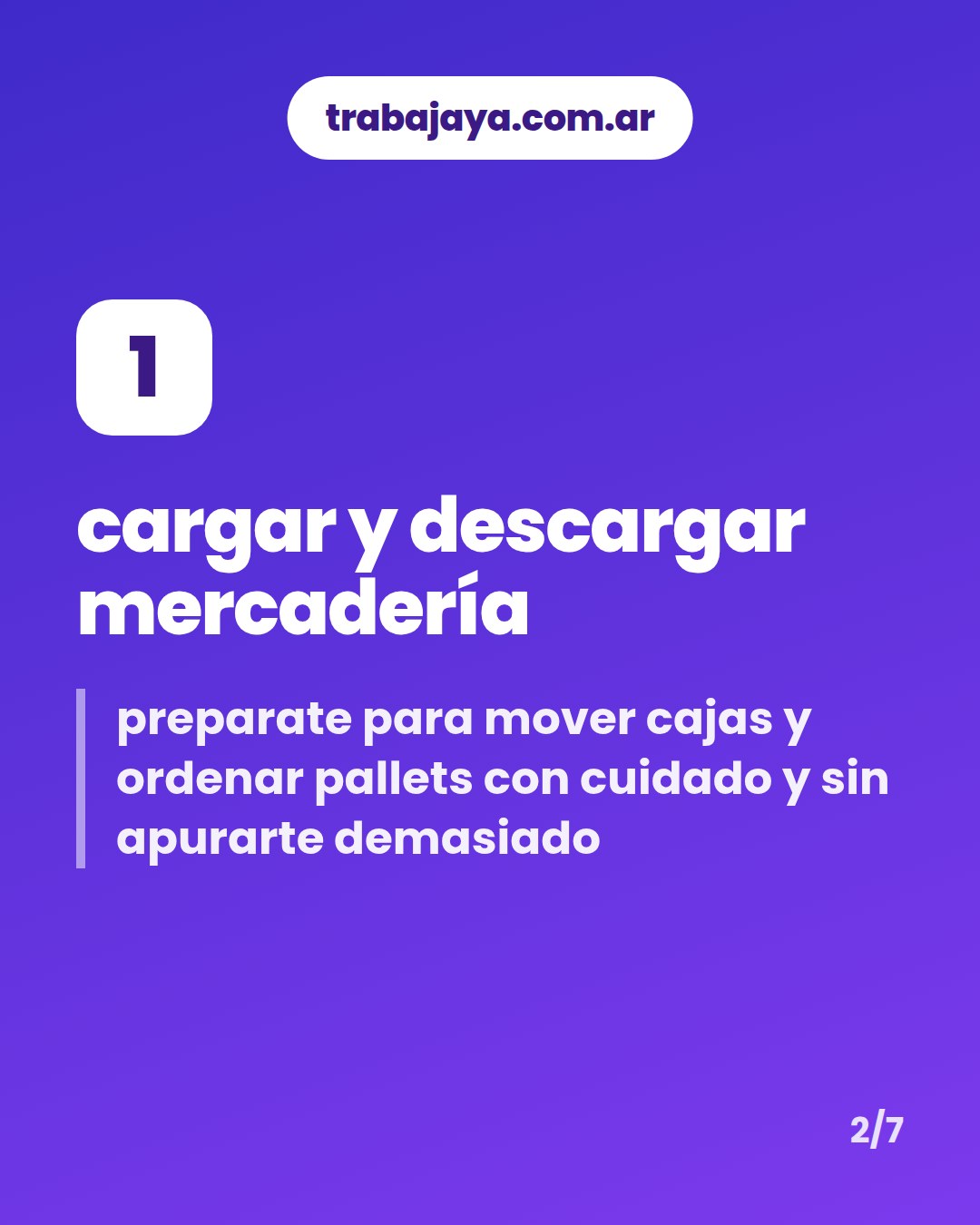 Cómo es trabajar de ayudante de depósito: placa 2 de 7