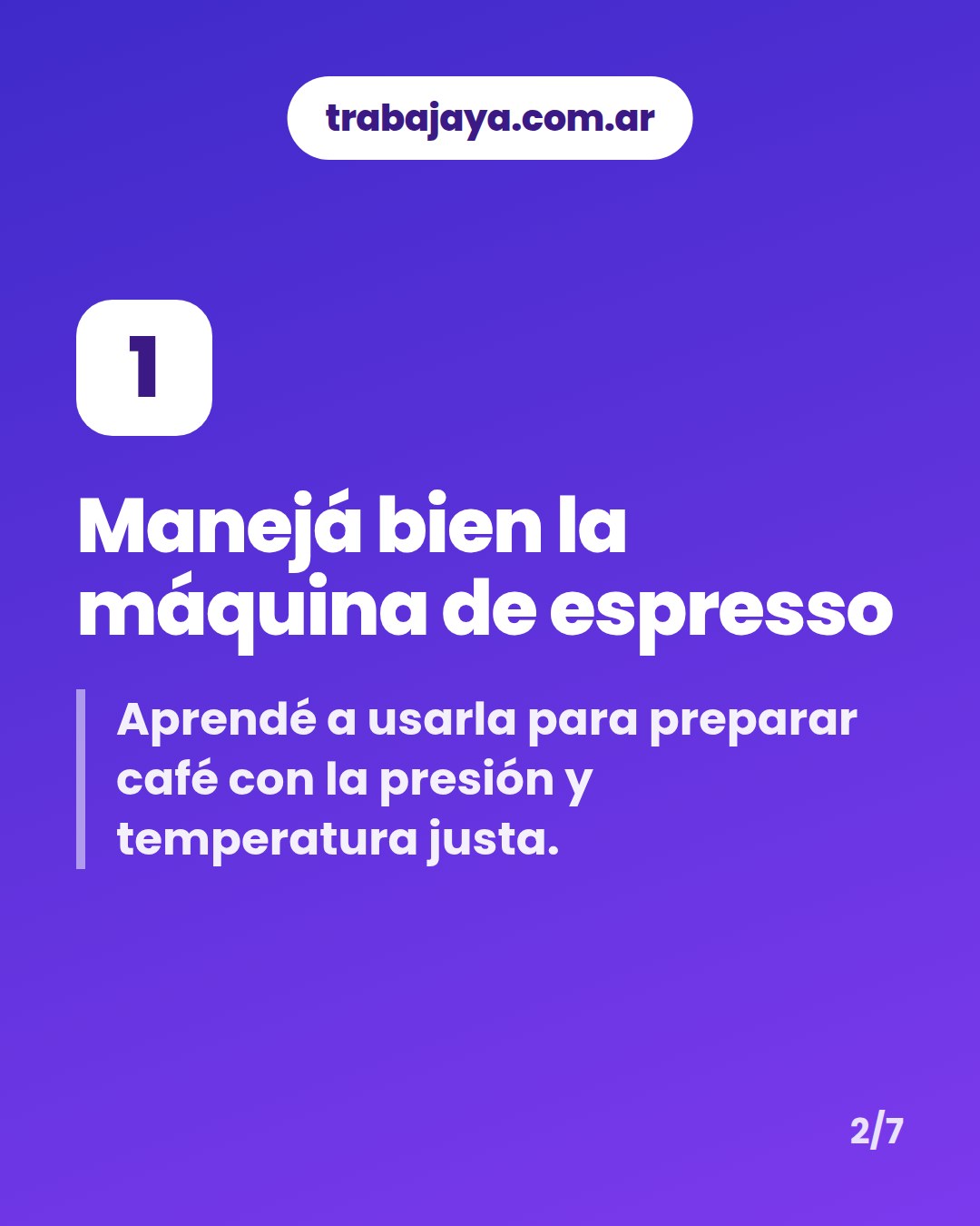 Cómo es trabajar de barista: placa 2 de 7