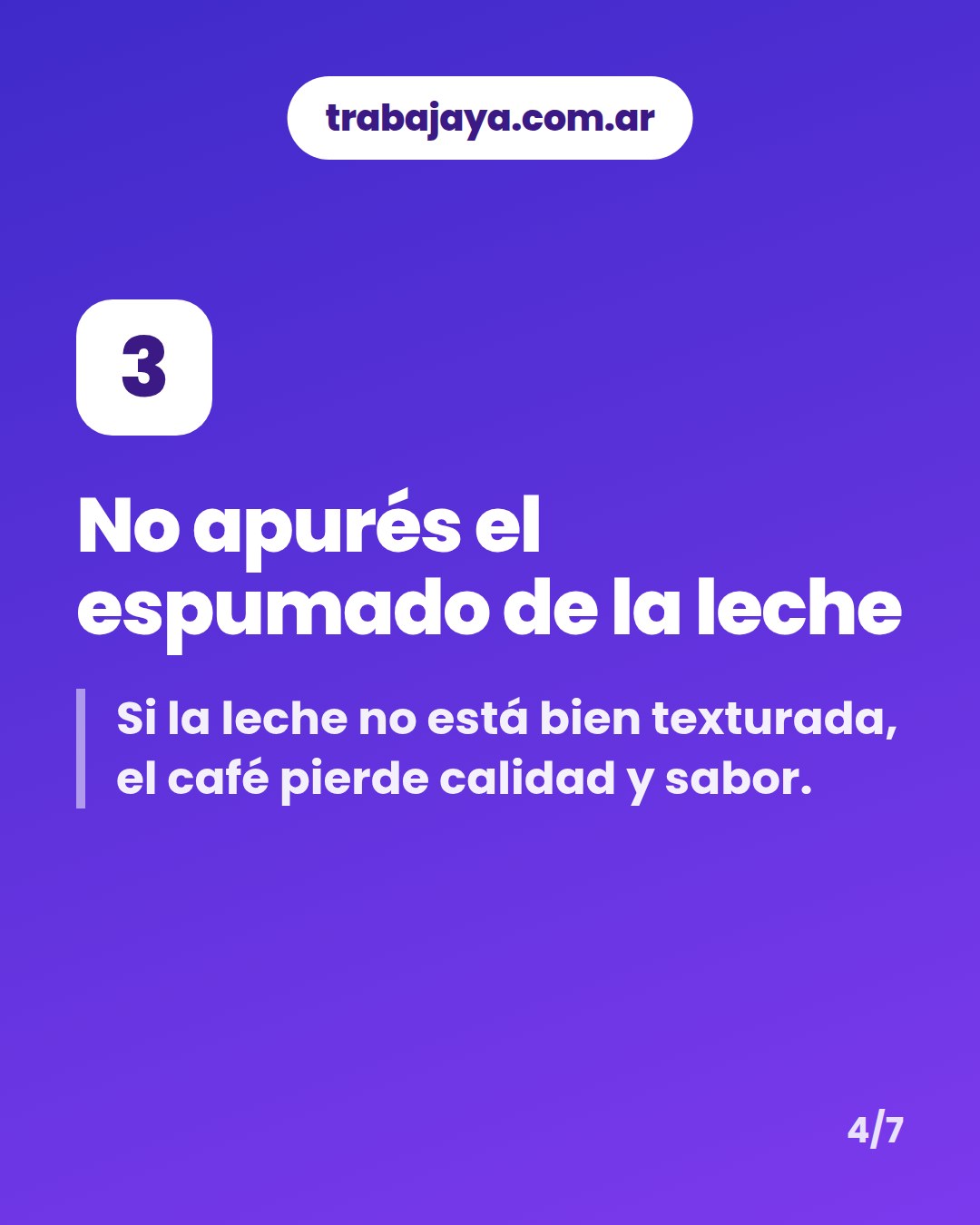 Cómo es trabajar de barista: placa 4 de 7