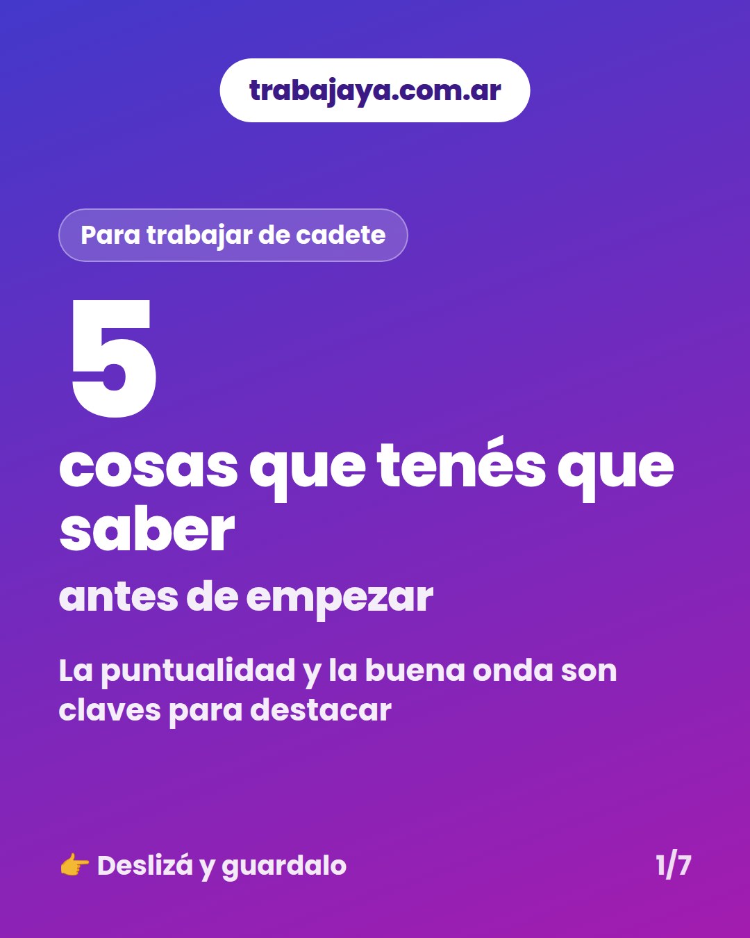 Cómo es trabajar de cadete: placa 1 de 7