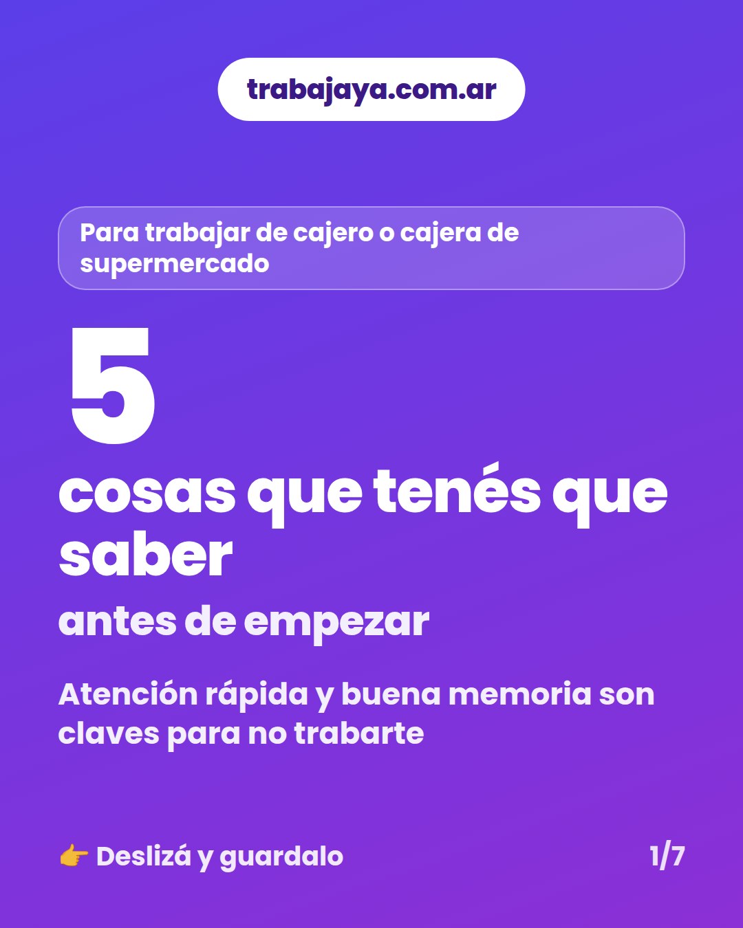 Cómo es trabajar de cajero o cajera de supermercado: placa 1 de 7