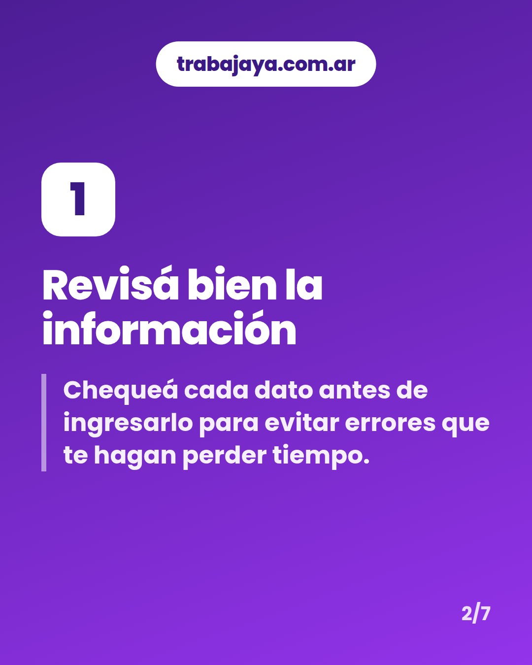 Cómo es trabajar de carga de datos: placa 2 de 7