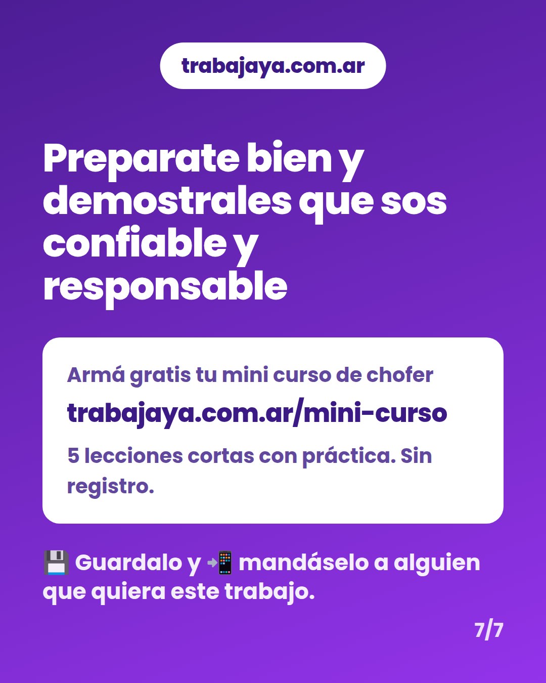 Cómo es trabajar de chofer: placa 7 de 7