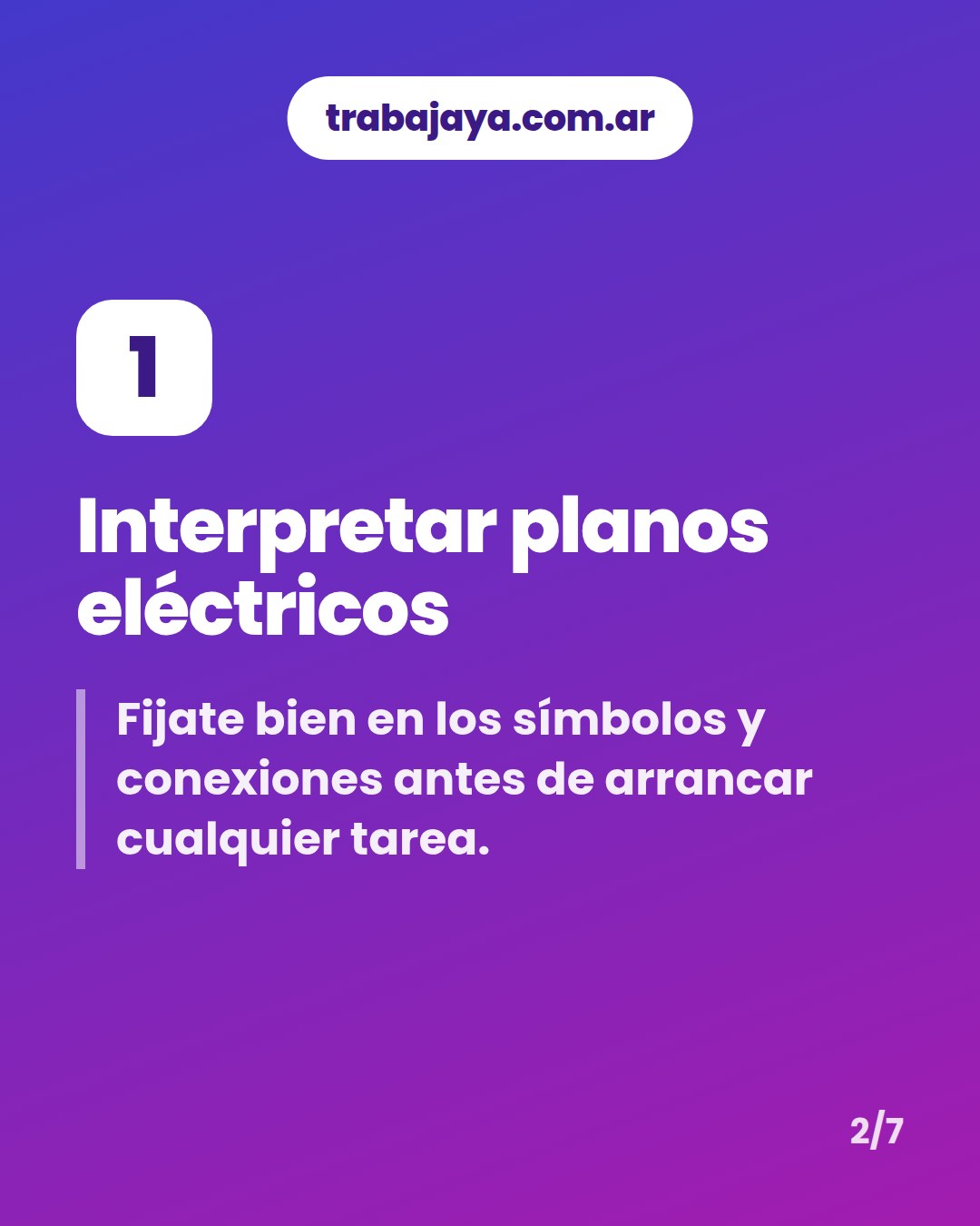 Cómo es trabajar de electricista: placa 2 de 7