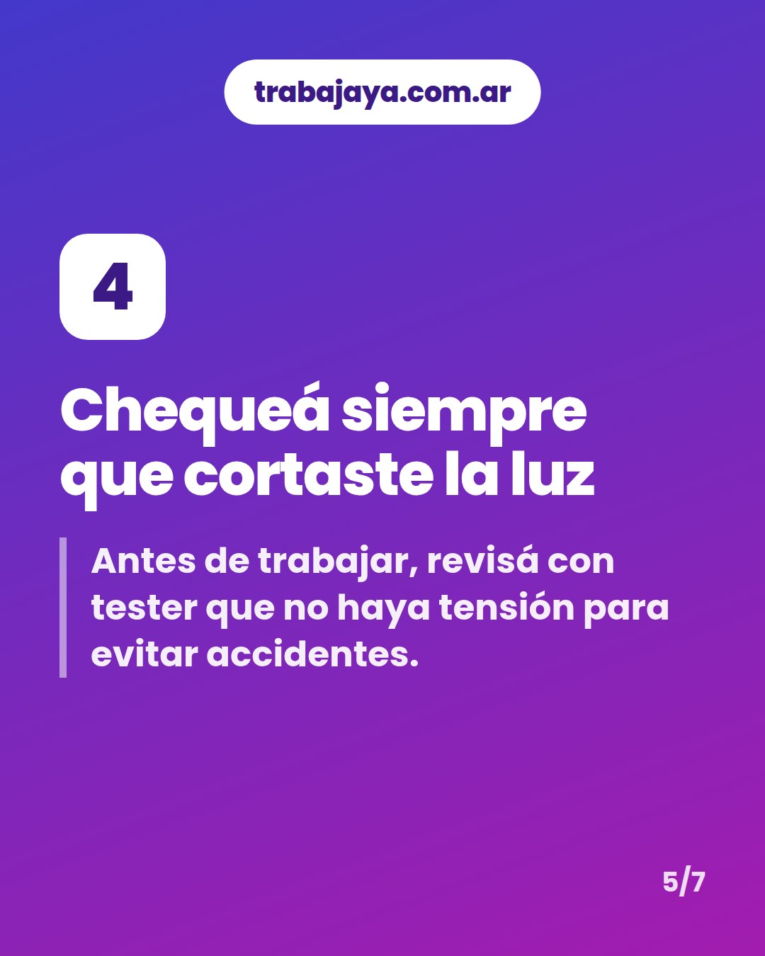 Cómo es trabajar de electricista: placa 5 de 7