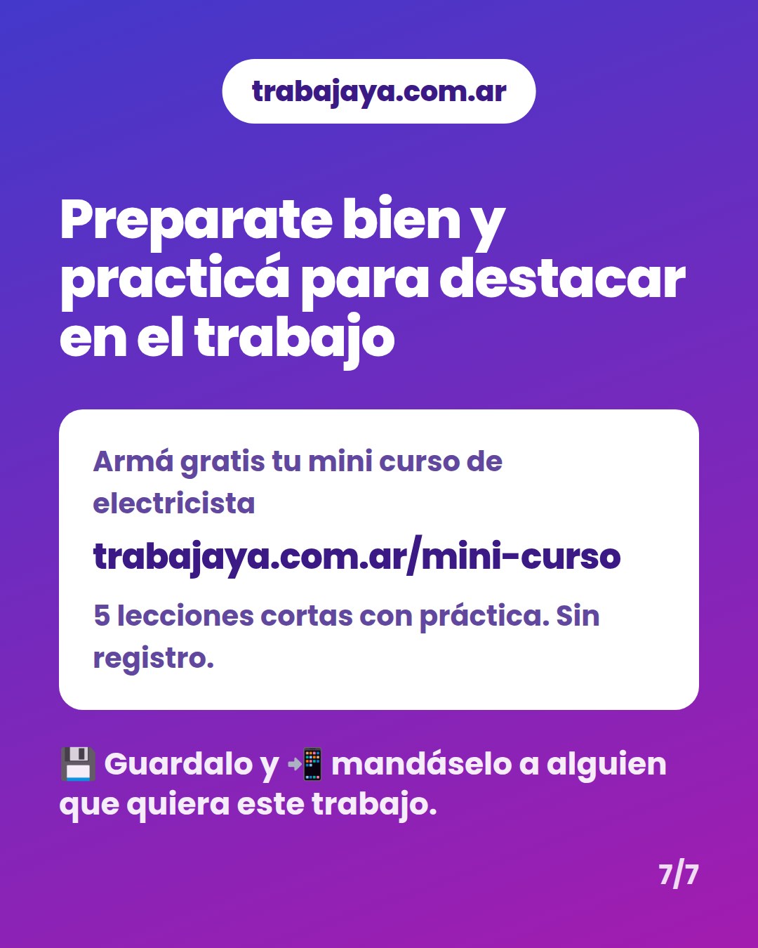 Cómo es trabajar de electricista: placa 7 de 7