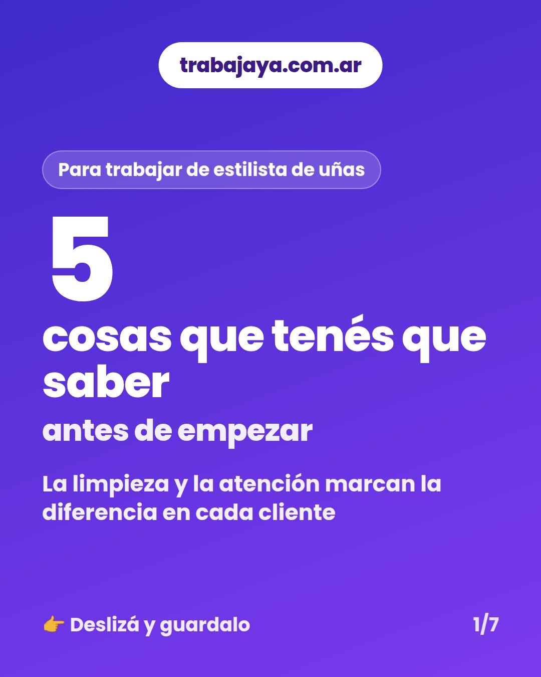 Cómo es trabajar de estilista de uñas: placa 1 de 7