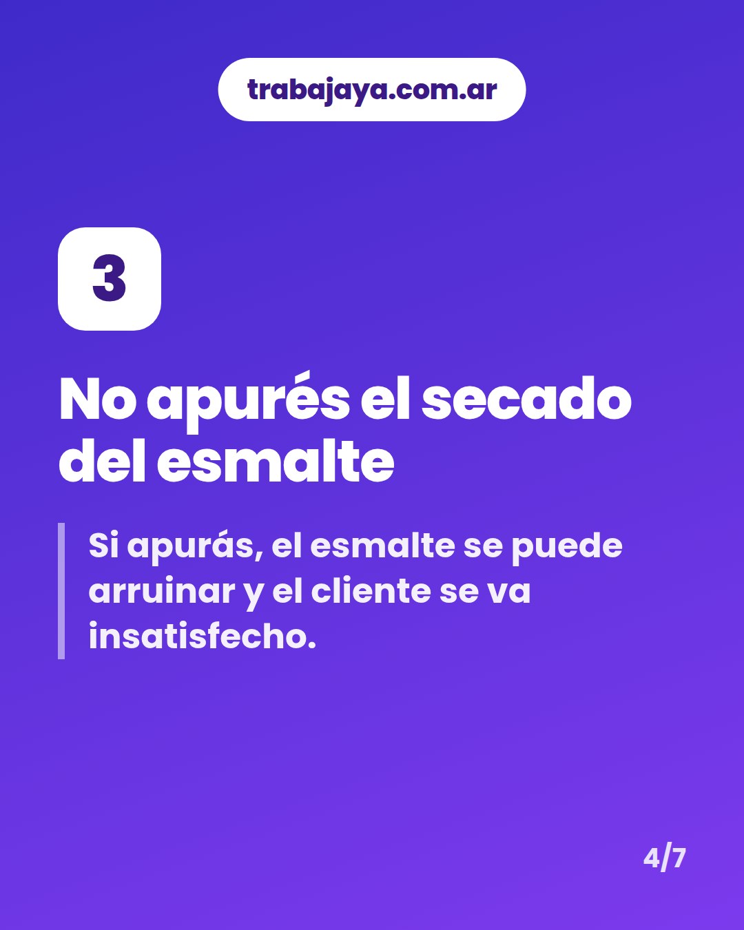 Cómo es trabajar de estilista de uñas: placa 4 de 7
