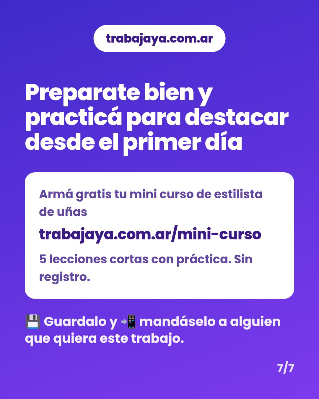 Cómo es trabajar de estilista de uñas: placa 7 de 7