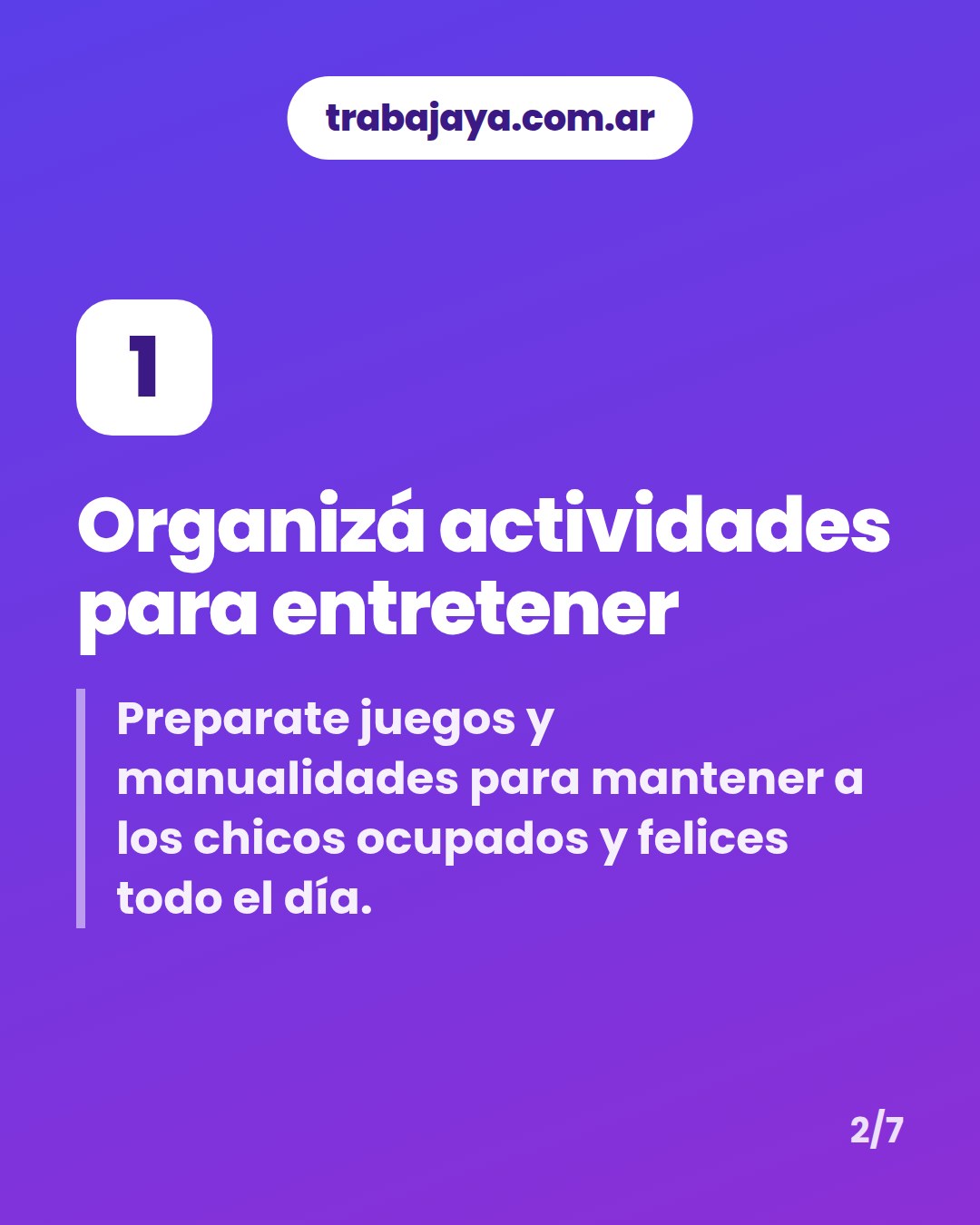 Cómo es trabajar de niñera: placa 2 de 7