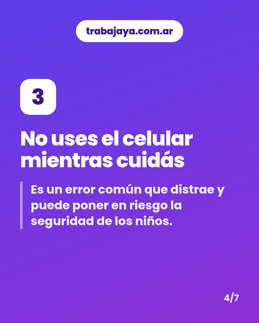 Cómo es trabajar de niñera: placa 4 de 7
