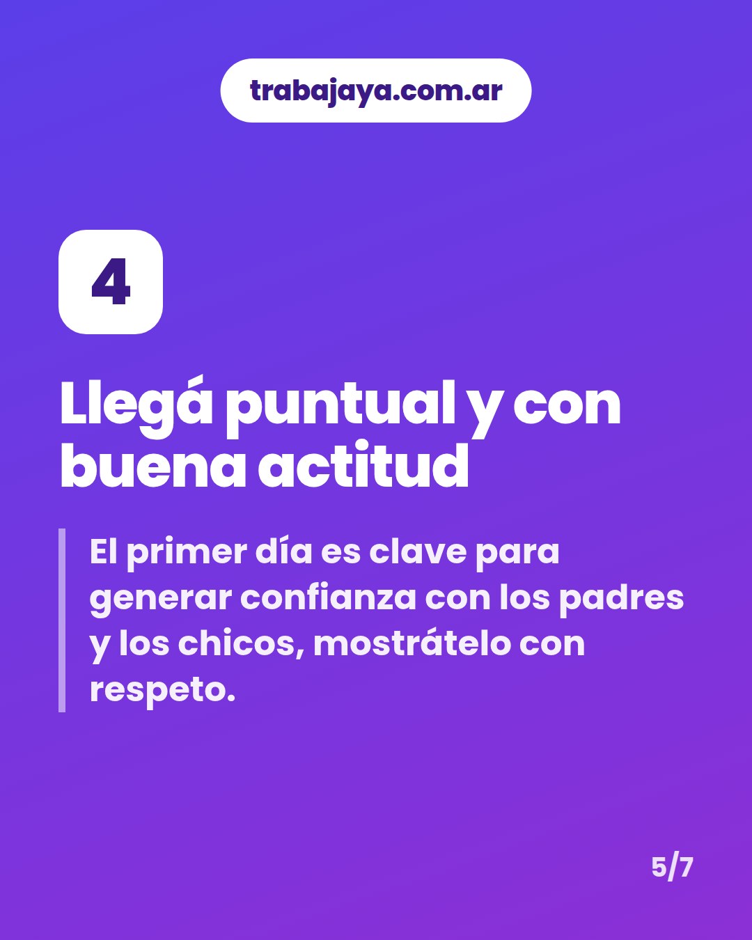 Cómo es trabajar de niñera: placa 5 de 7