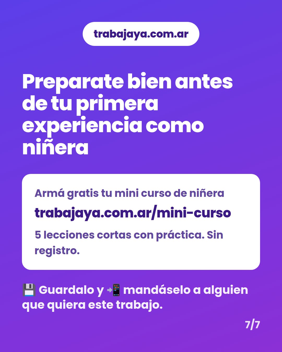 Cómo es trabajar de niñera: placa 7 de 7