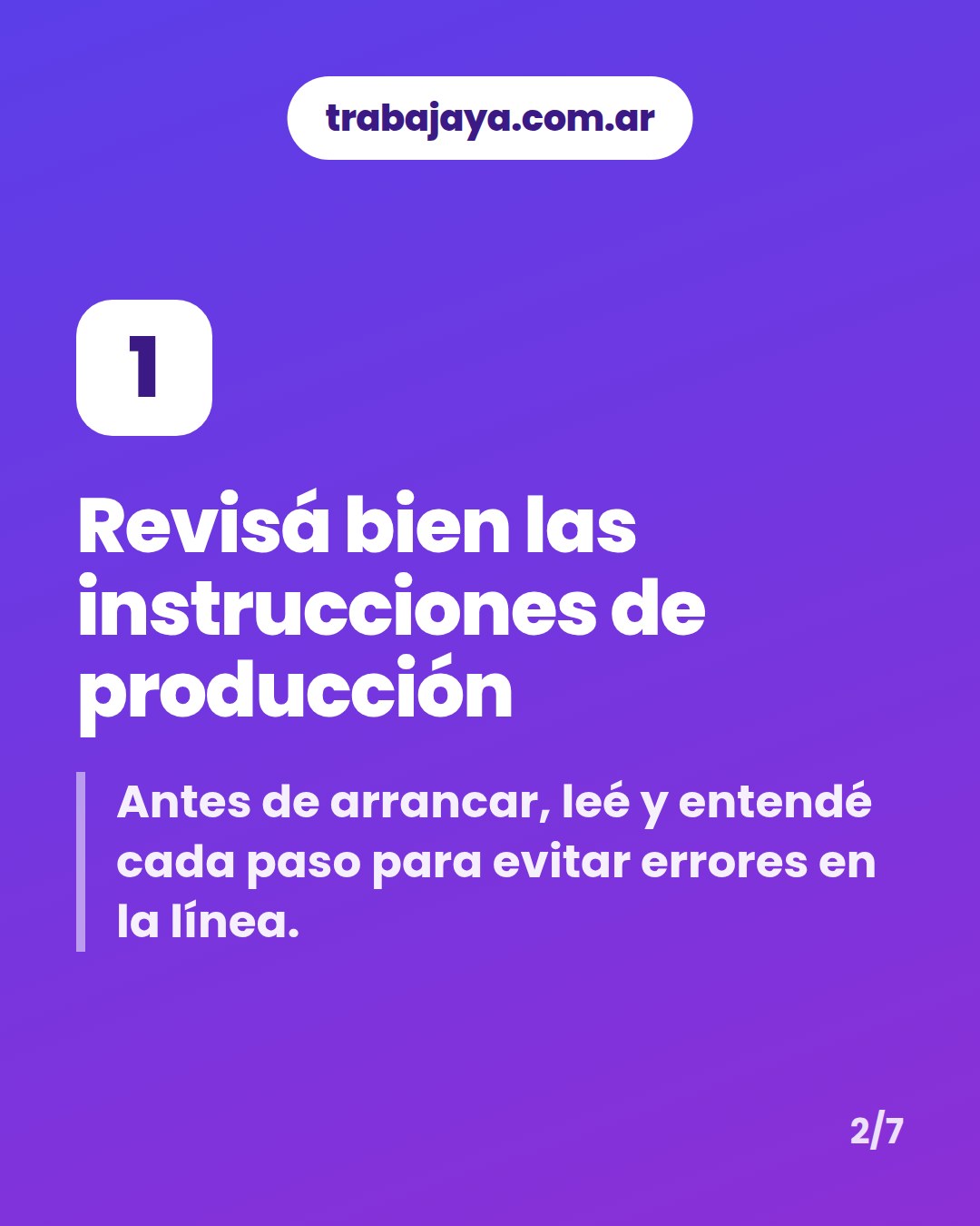 Cómo es trabajar de operario u operaria de producción: placa 2 de 7