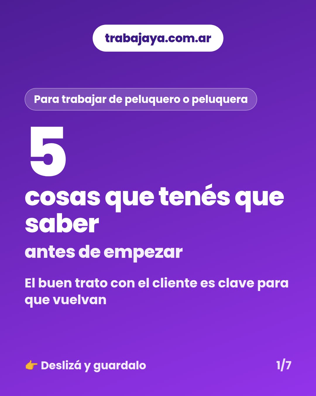 Cómo es trabajar de peluquero o peluquera: placa 1 de 7