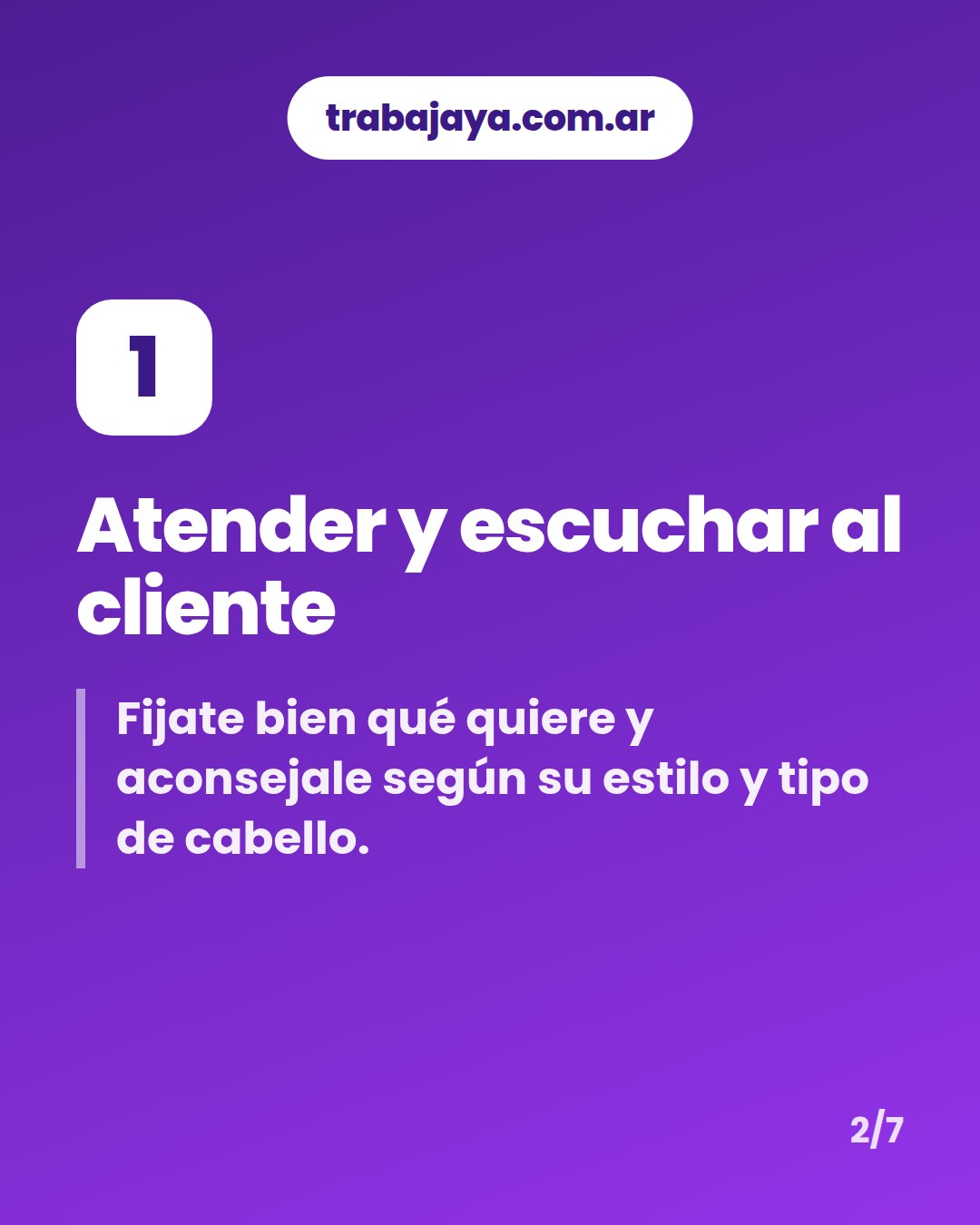 Cómo es trabajar de peluquero o peluquera: placa 2 de 7