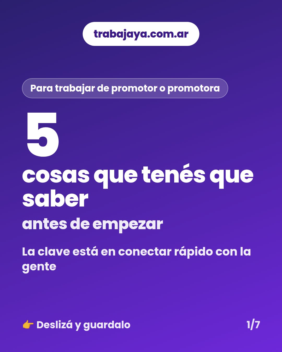 Cómo es trabajar de promotor o promotora: placa 1 de 7
