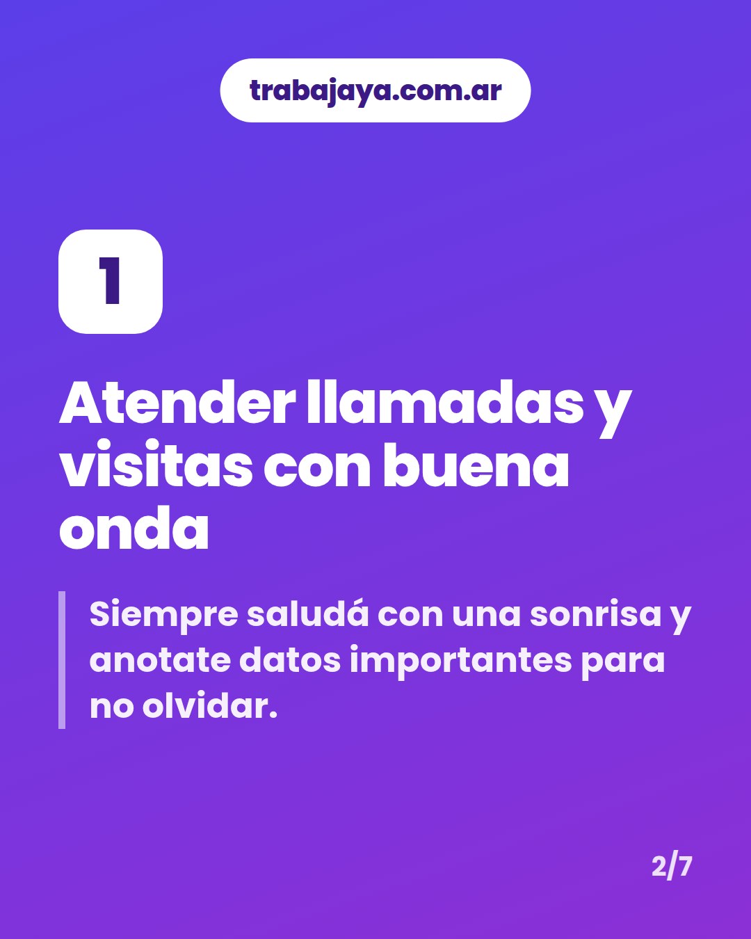 Cómo es trabajar de recepcionista: placa 2 de 7