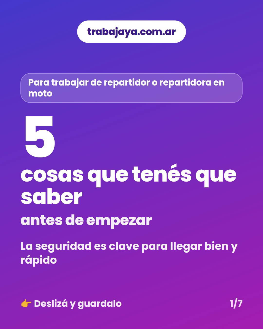 Cómo es trabajar de repartidor o repartidora en moto: placa 1 de 7
