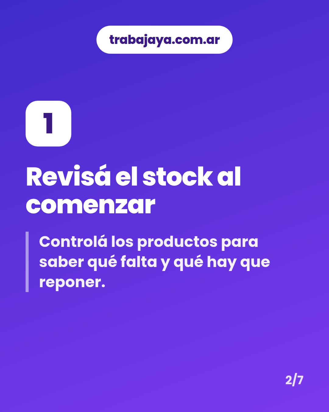 Cómo es trabajar de repositor o repositora: placa 2 de 7