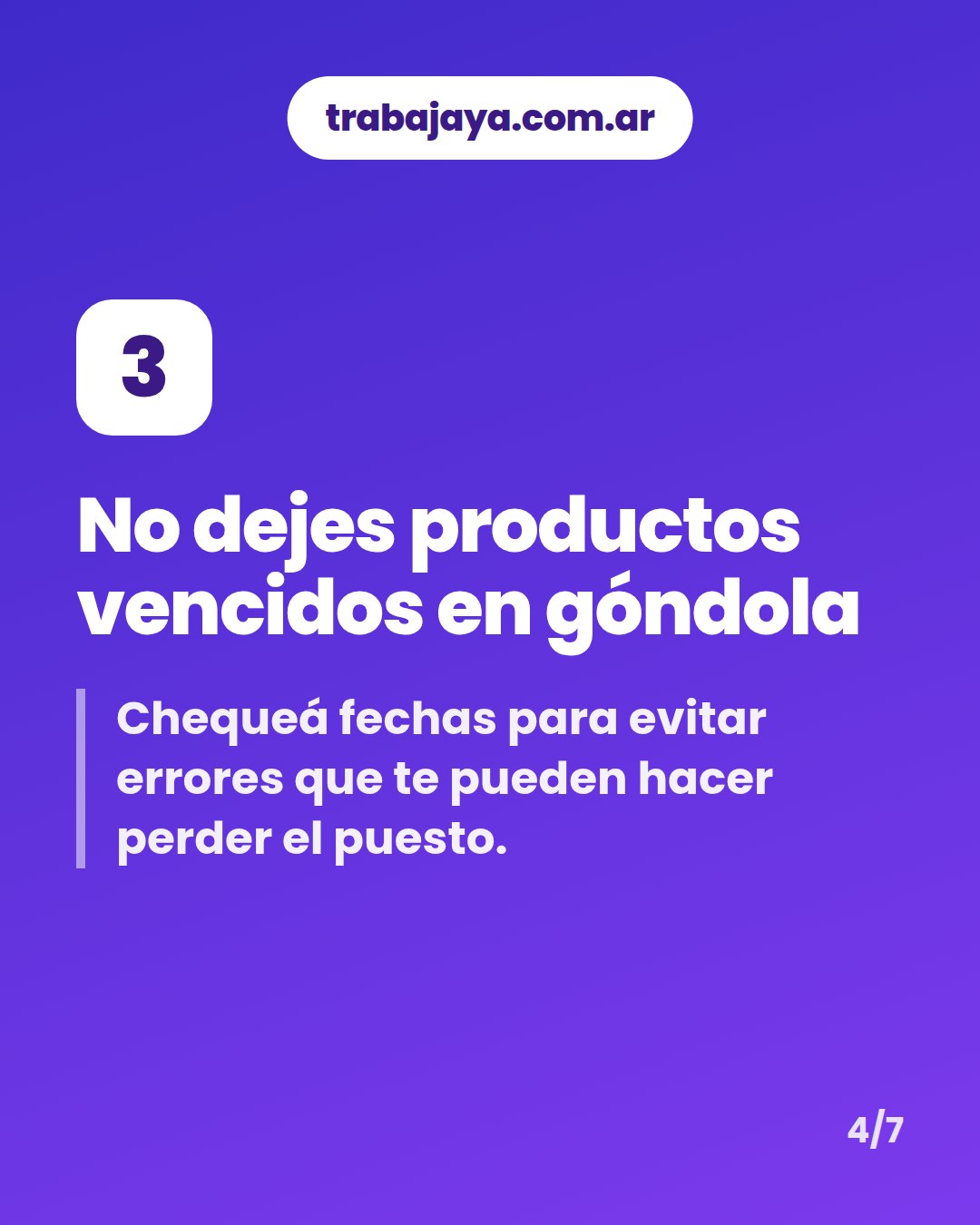 Cómo es trabajar de repositor o repositora: placa 4 de 7