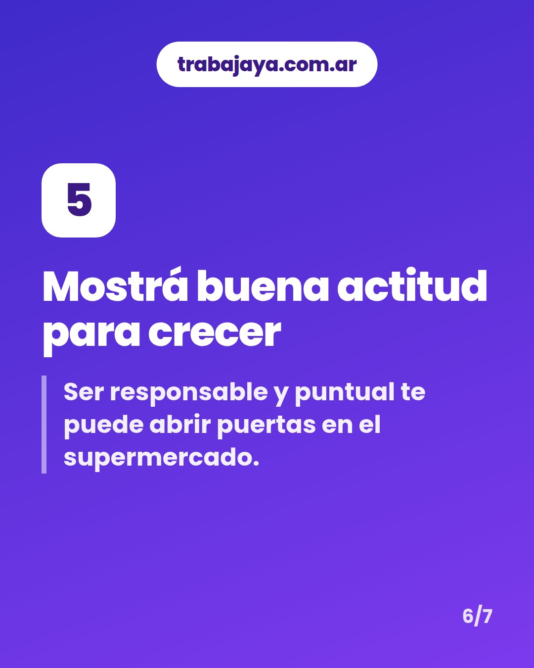 Cómo es trabajar de repositor o repositora: placa 6 de 7
