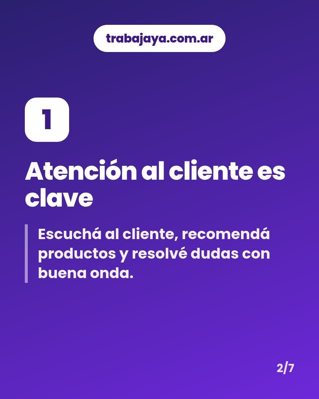 Cómo es trabajar de vendedor o vendedora de local: placa 2 de 7