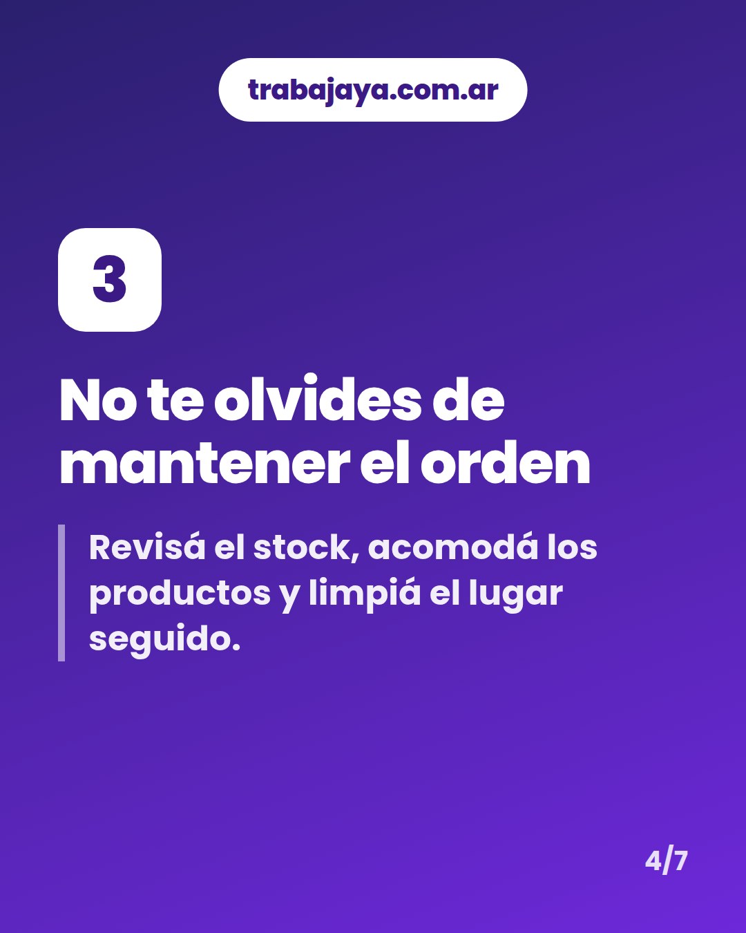 Cómo es trabajar de vendedor o vendedora de local: placa 4 de 7