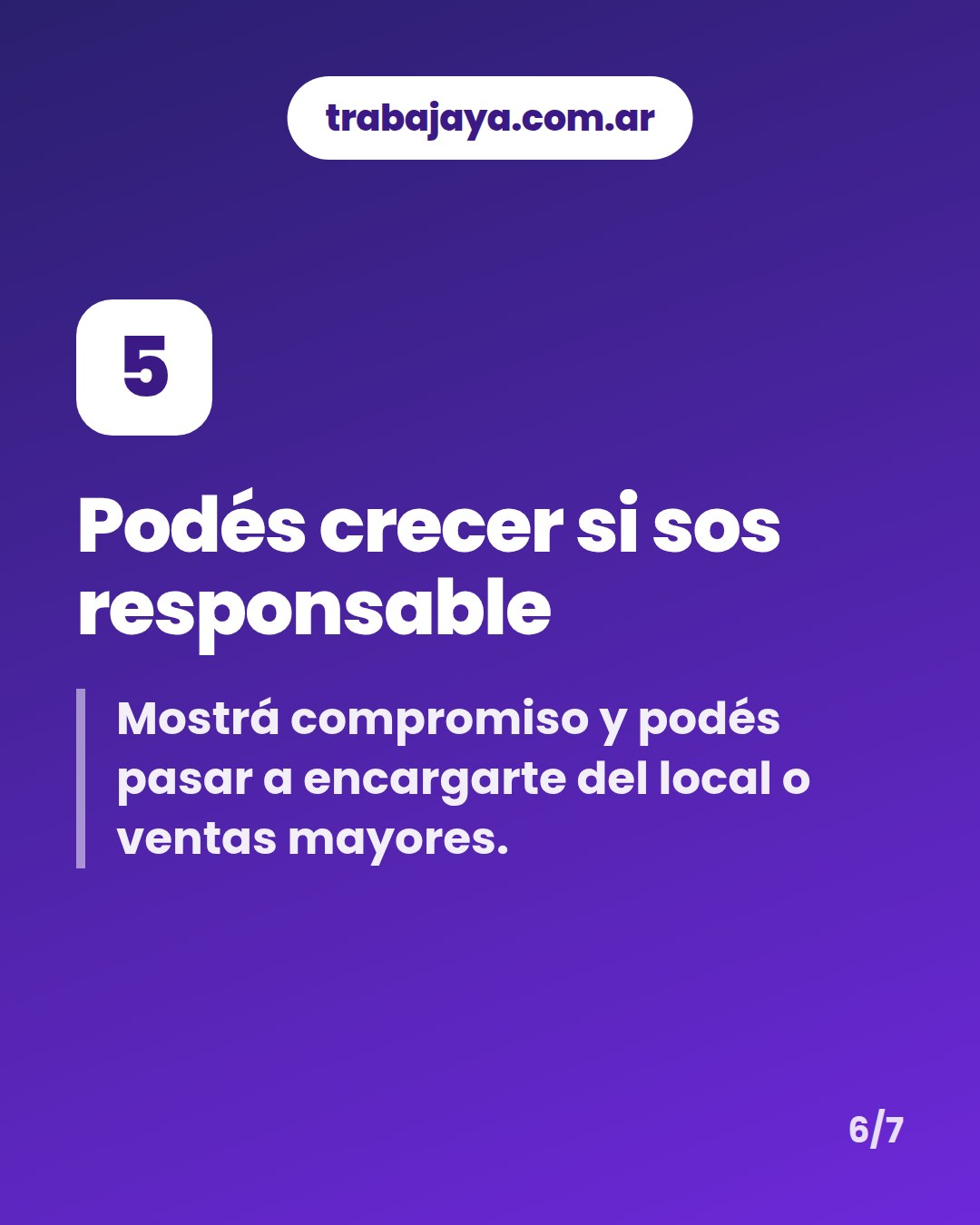 Cómo es trabajar de vendedor o vendedora de local: placa 6 de 7
